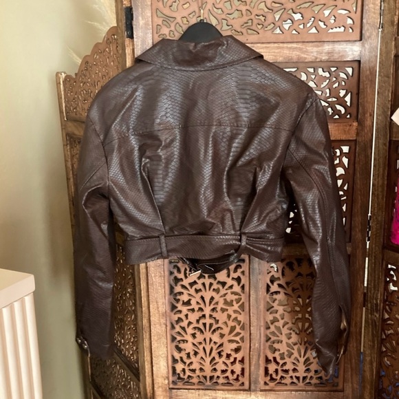 NWOT H:urs oversized cruze jacket in dark brown - Picture 6 of 7